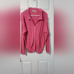 Diane Von Furstenberg Pink Cardigan Sweater
